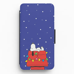 Cartoon Beagle Fairylights Flip / Wallet Phone Case