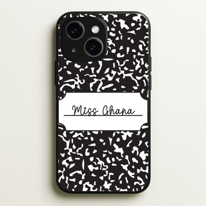 Personalised School Notebook iPhone 15 Plus Case