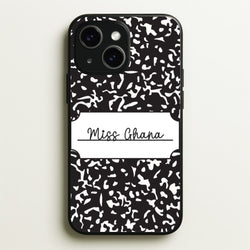 Personalised School Notebook iPhone 14 Case