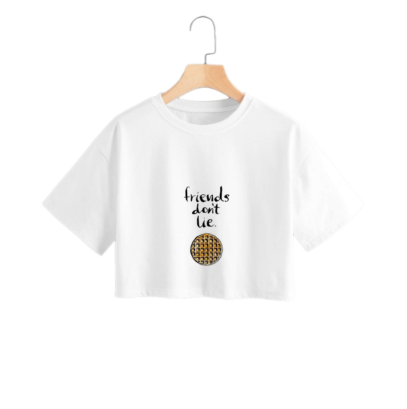 Friends Don't Lie Waffle - Stranger Things Crop Top