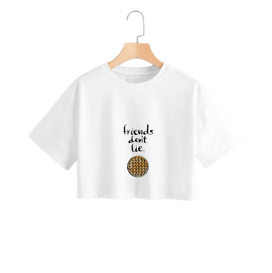 Friends Don't Lie Waffle - Stranger Things Crop Top