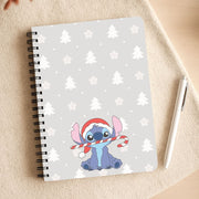 Cute Blue Alien Candycane Notebook 3