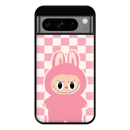 Checkered Cute Pink Monster  Google Pixel 8 Pro Case
