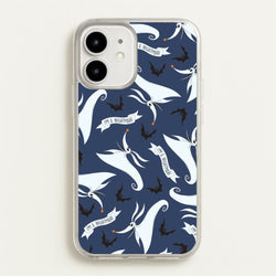 Skeleton Dog And Bats Pattern iPhone 12 / 12 Pro Case
