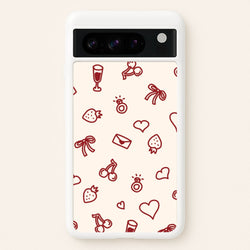 Valentines Doodles Google Pixel 8 Pro Case
