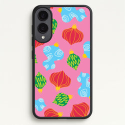 Abstract Christmas Baubles Pattern Galaxy S25 Edge Case