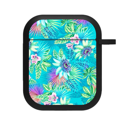 Blue Floral Pattern AirPods Case