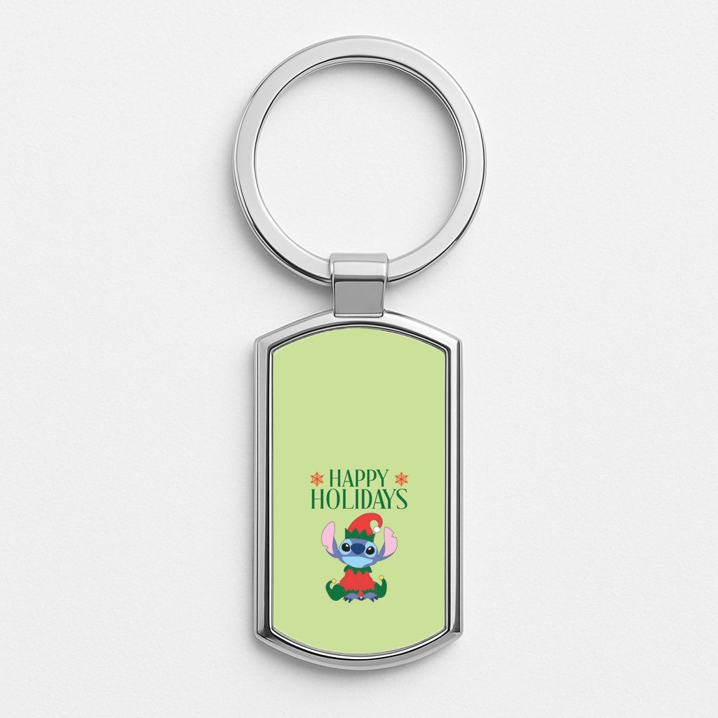 Cute Blue Alien Elf Luxury Keyring