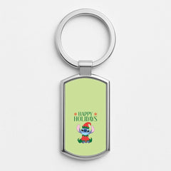 Cute Blue Alien Elf Luxury Keyring