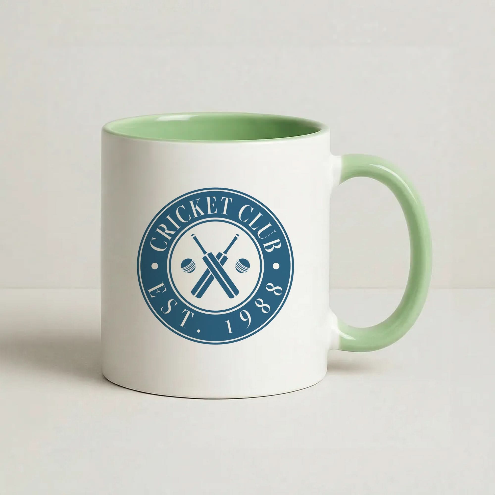 Cricket Badge Green Mug