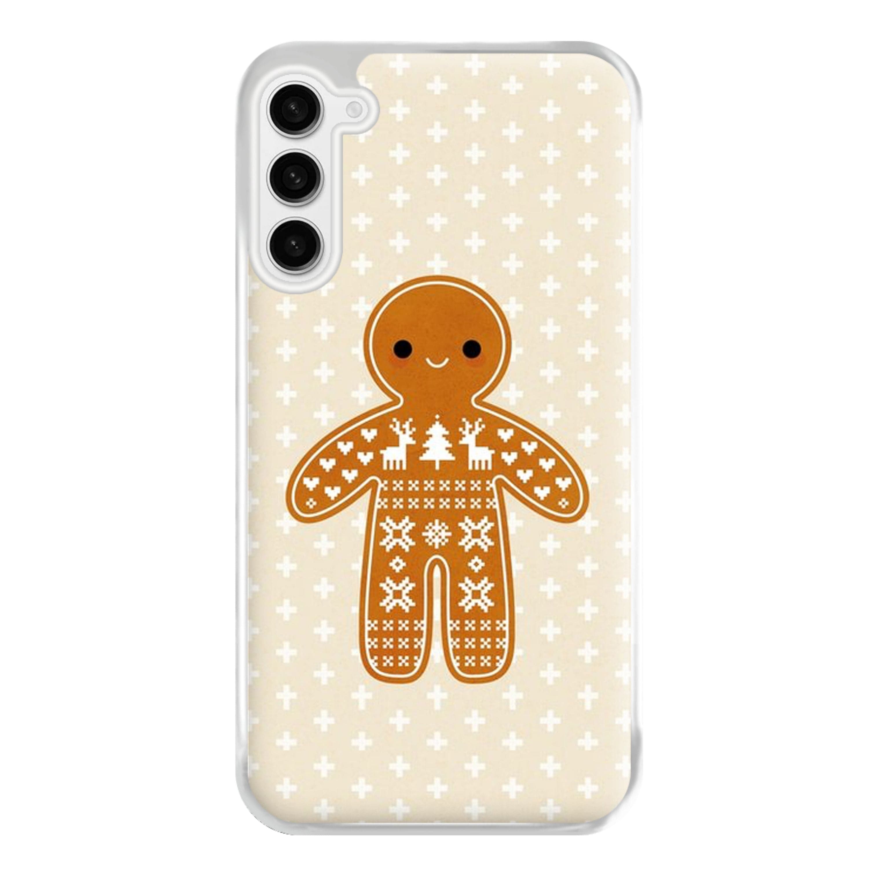 Christmas Jumper Pattern Gingerbread Man Phone Case