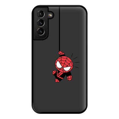 Gray Hanging Spider Hero Galaxy S21 Plus Case