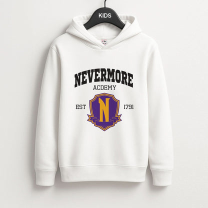 Addams Academy Purple Kids Hoodie