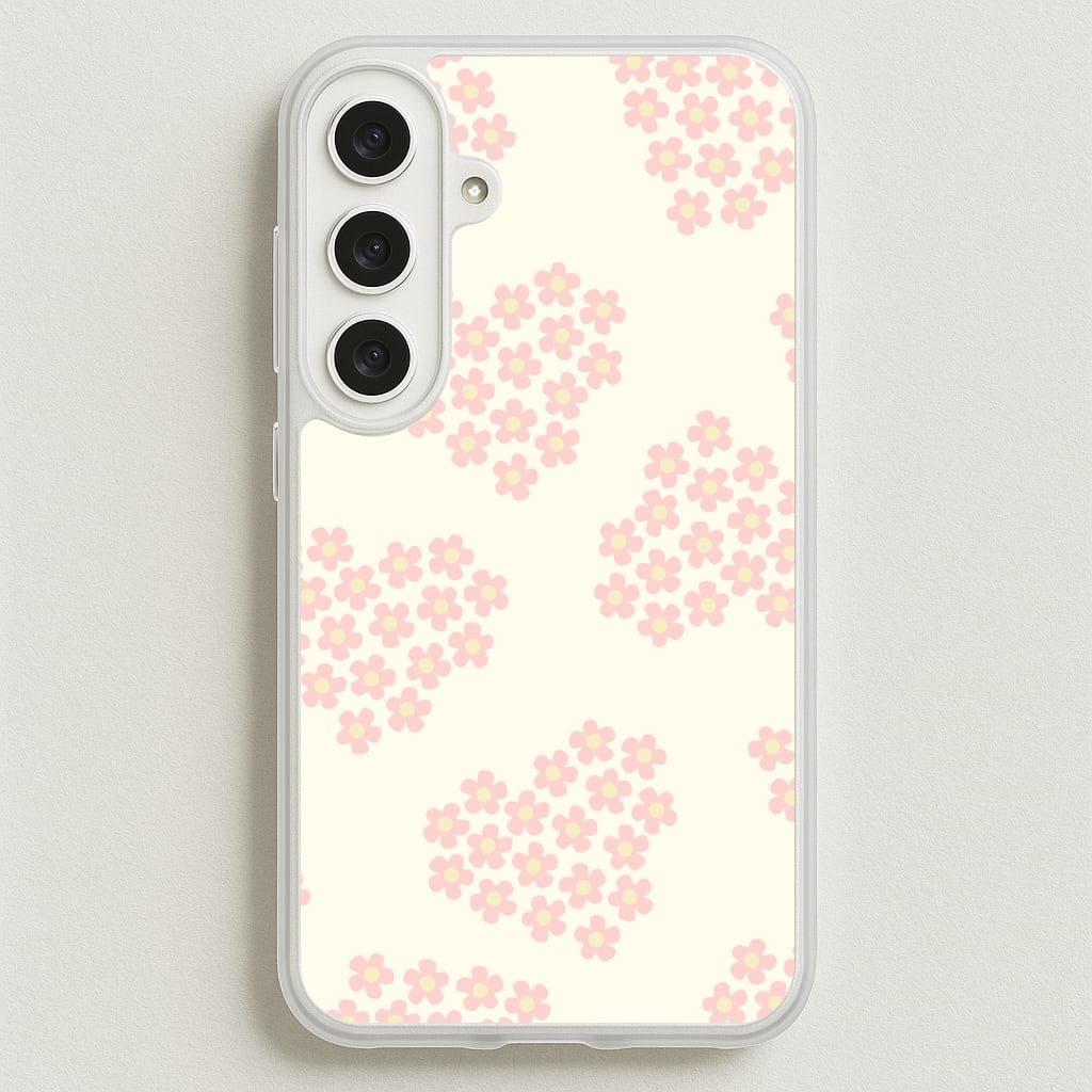 Flower Hearts Pattern Galaxy S25FE Case