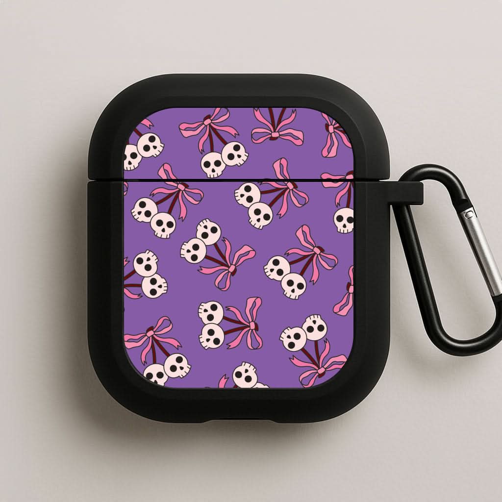 Cherry Skulls Pattern AirPods Case
