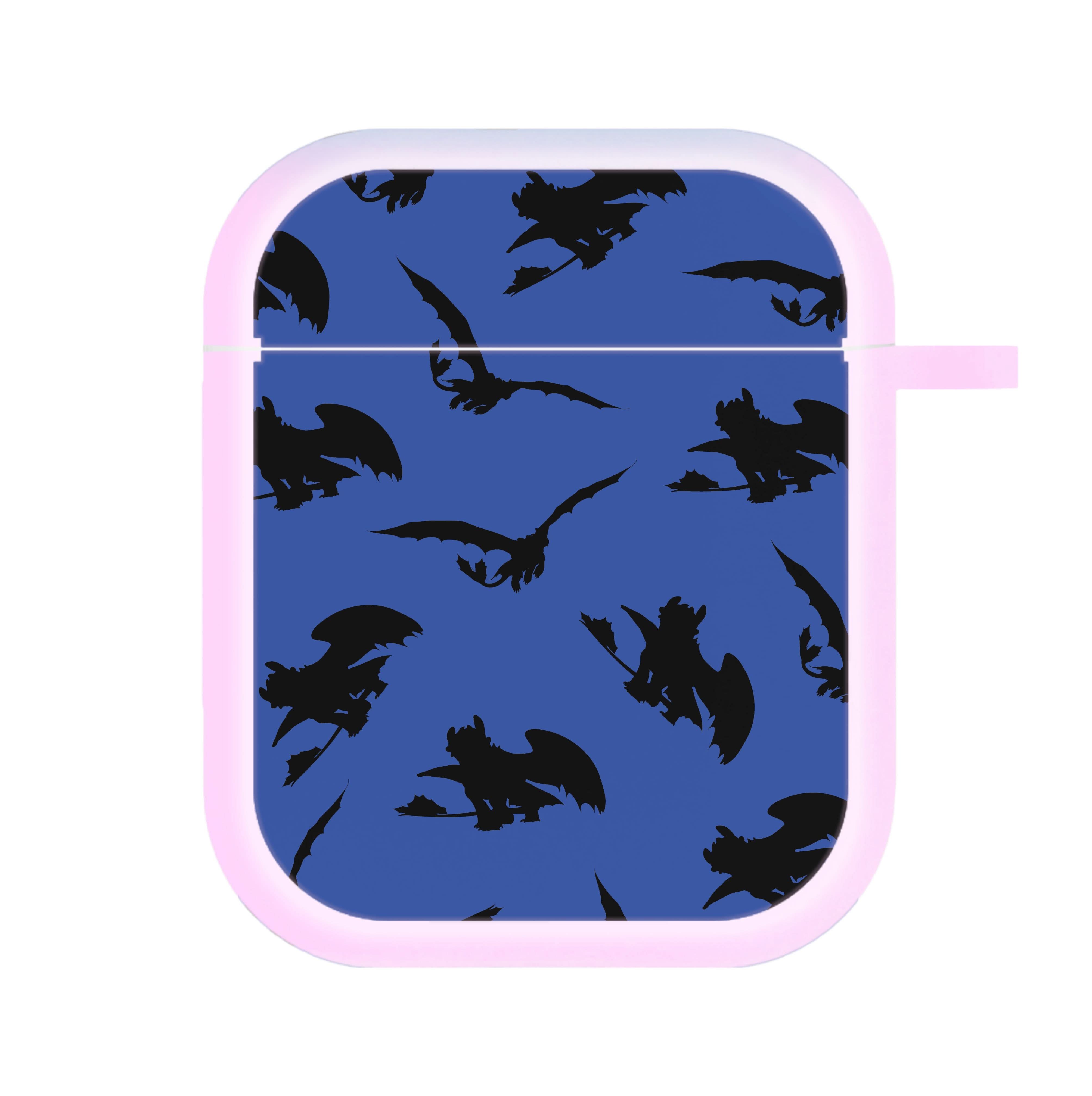 Dragon Silhouettes Pattern AirPods Case