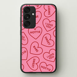 Quote Love Hearts Pattern Galaxy A35 Case