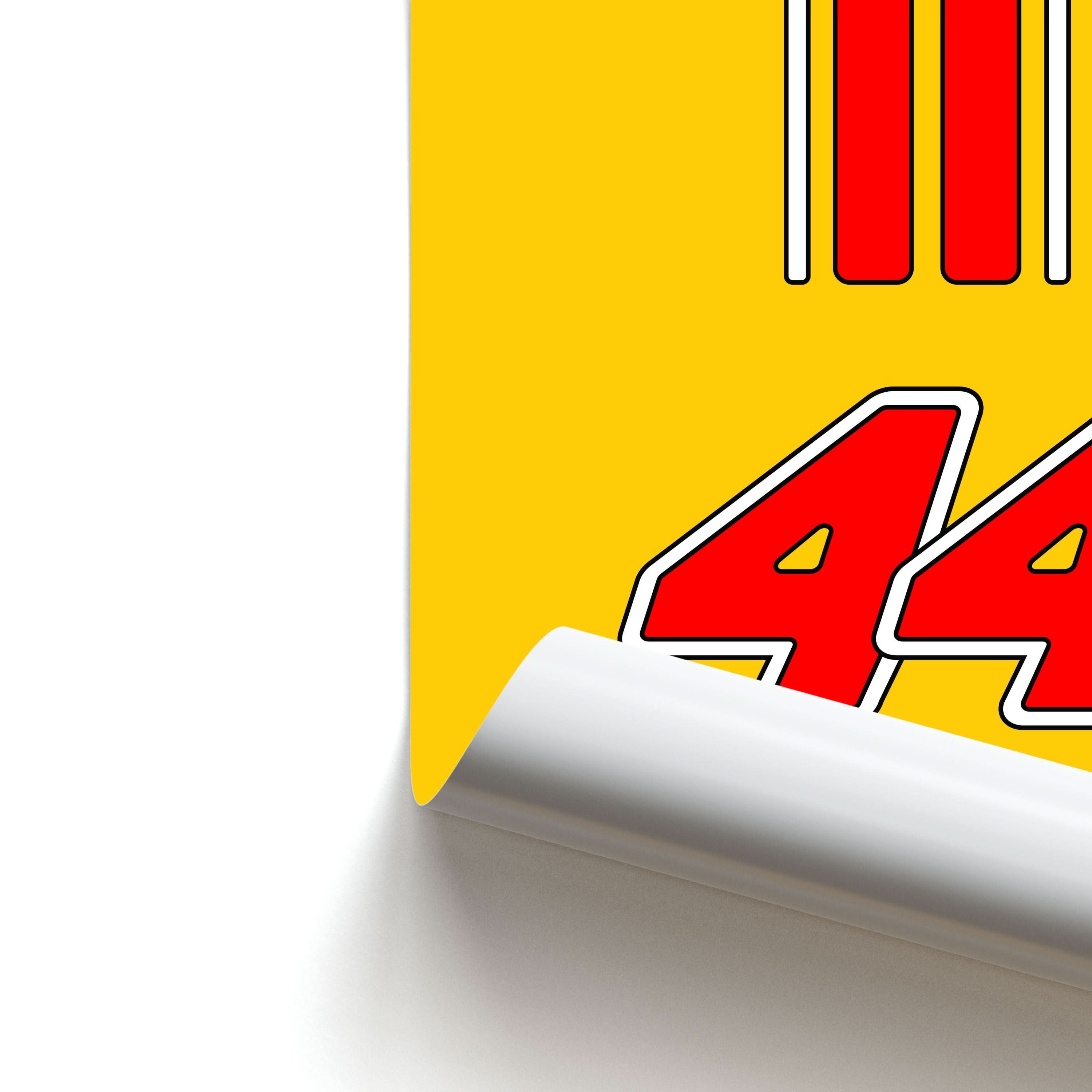 Retro Yellow And Red Hamilton Poster