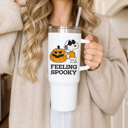 Feeling Spooky Cartoon Beagle Tumbler