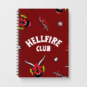 Hellfire Club Icons Collage Red Notebook 1