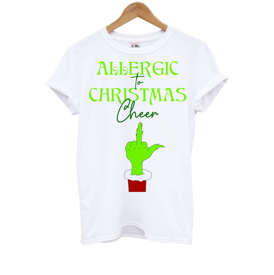 Allergic To Christmas Cheer Kids T-Shirt