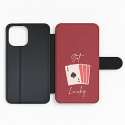 Get Lucky Set Of Cards Flip Phone Case