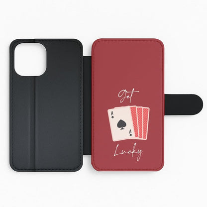 Get Lucky Set Of Cards Flip Phone Case