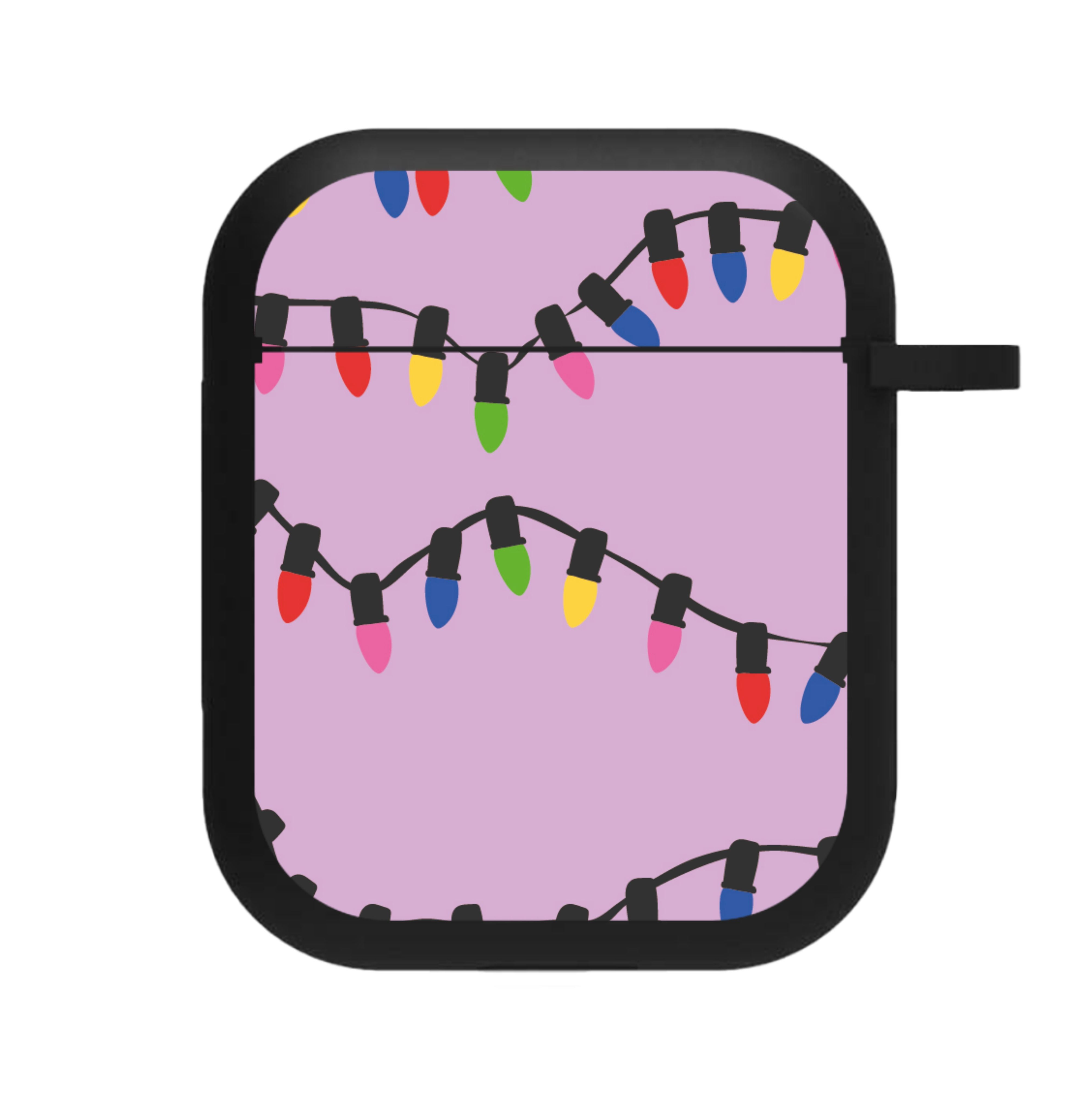 Pink Lights - Christmas Patterns AirPods Case