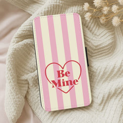 Be Mine Stripey Leather Phone Case