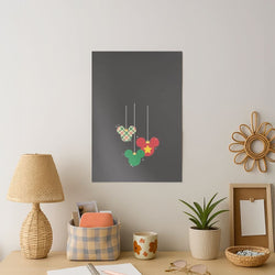 Cartoon Mouse Hanging Baubles Art Print