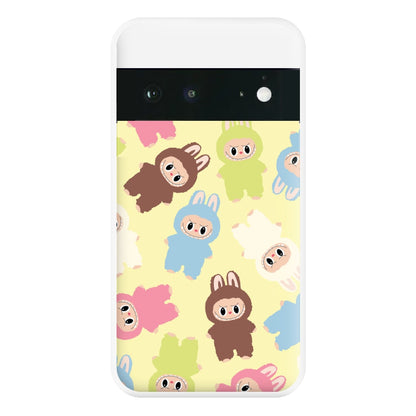 Colourful Little Monsters Pattern Google Pixel 6a Case