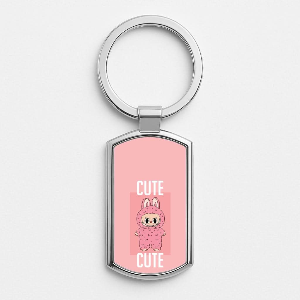 Cute Pink Monster Luxury Keyring