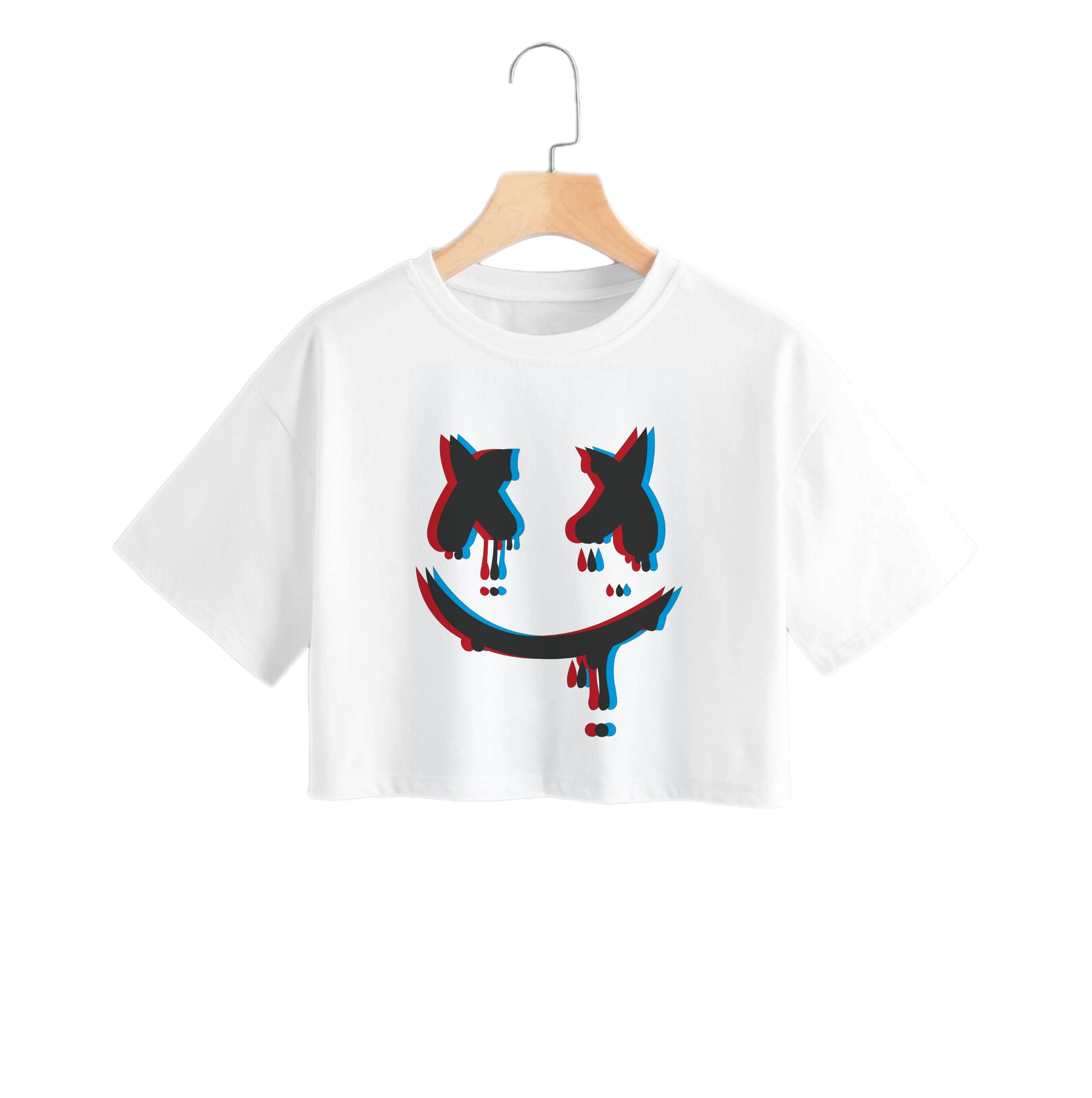 Blue Blur - White Helmet DJ Crop Top