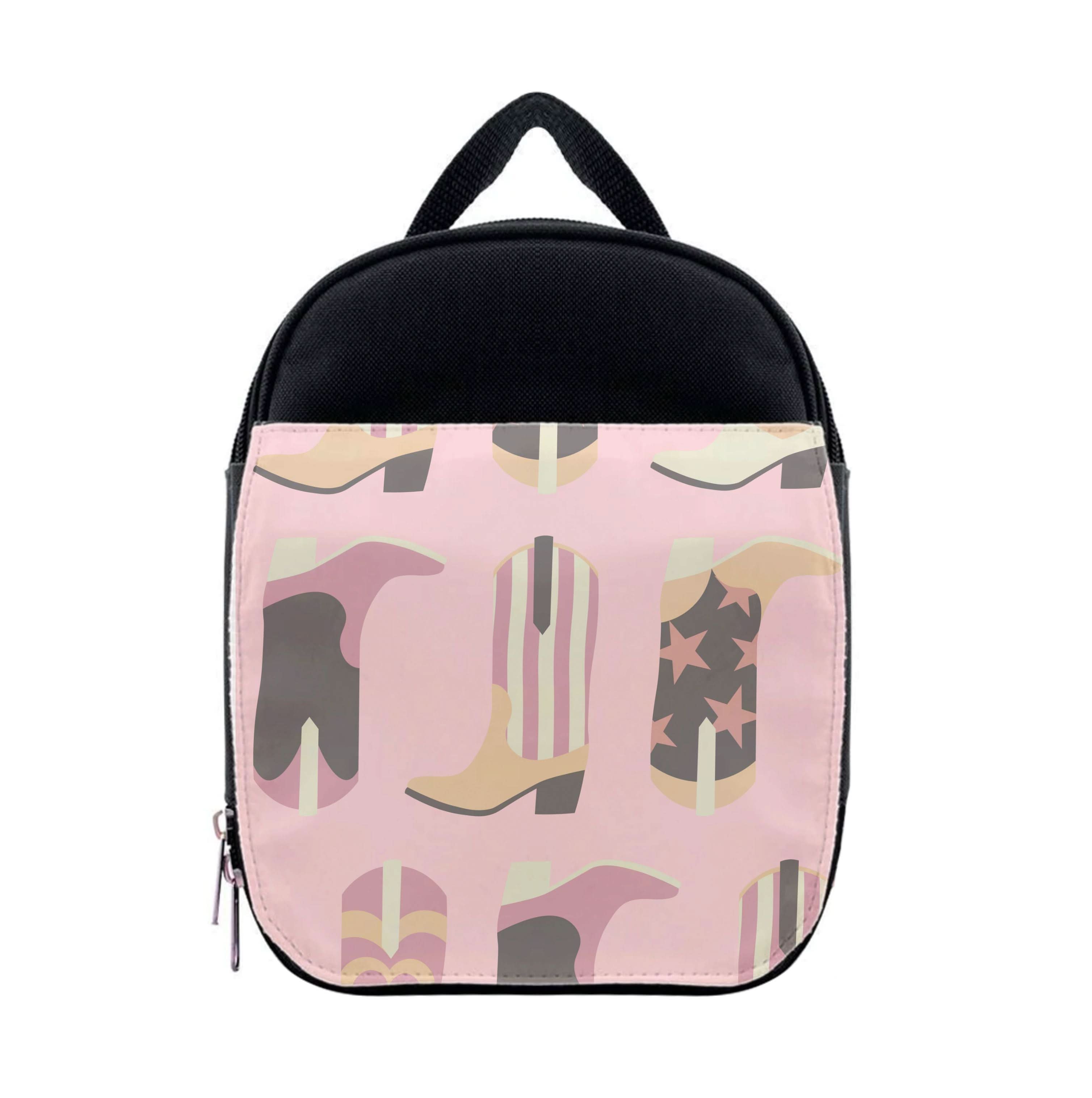 Dusty Pink Cowboy Boots Pattern Lunchbox