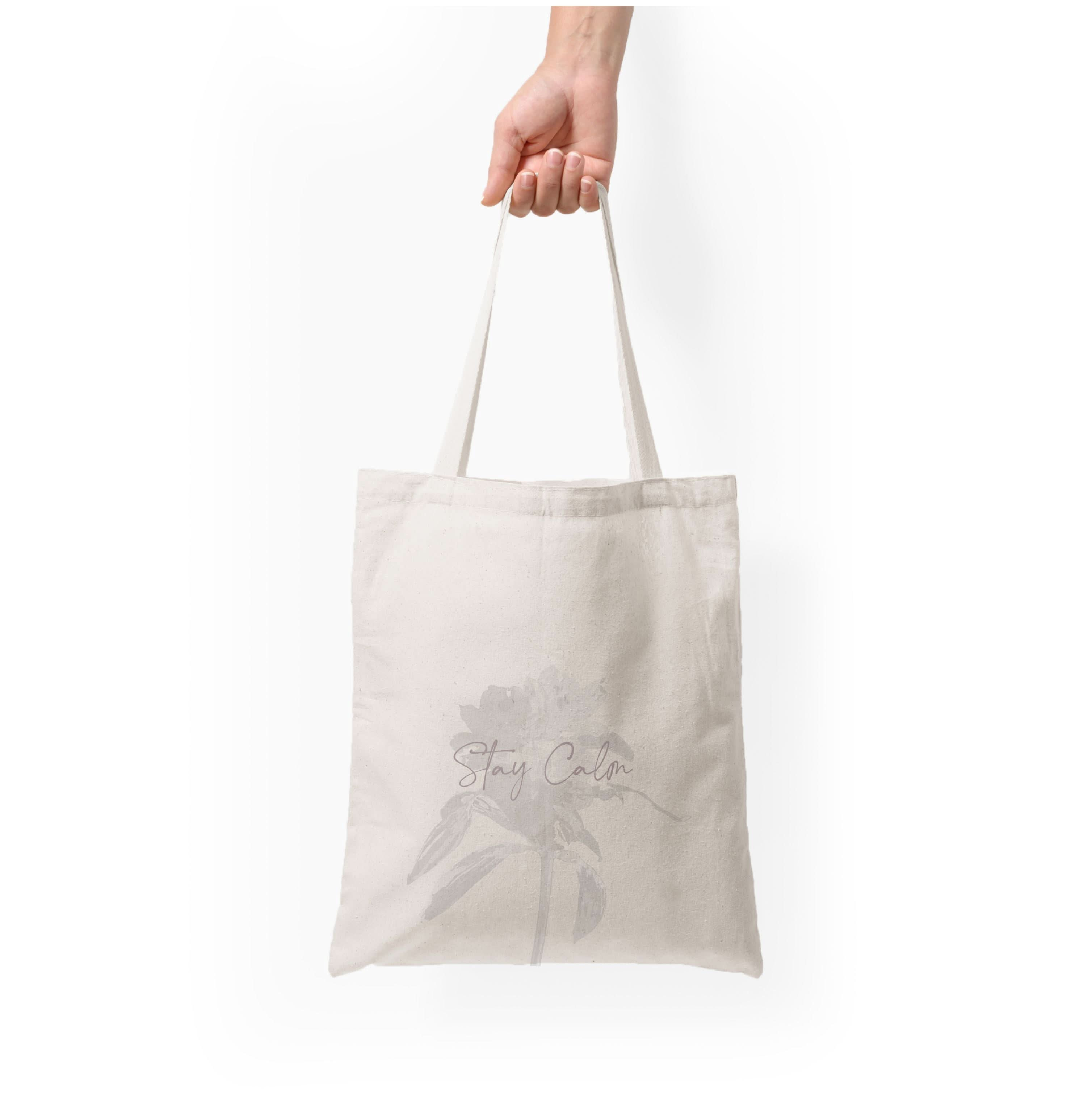 Mauve Stay Calm Tote Bag