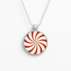 Peppermint Swirl Pattern Necklace