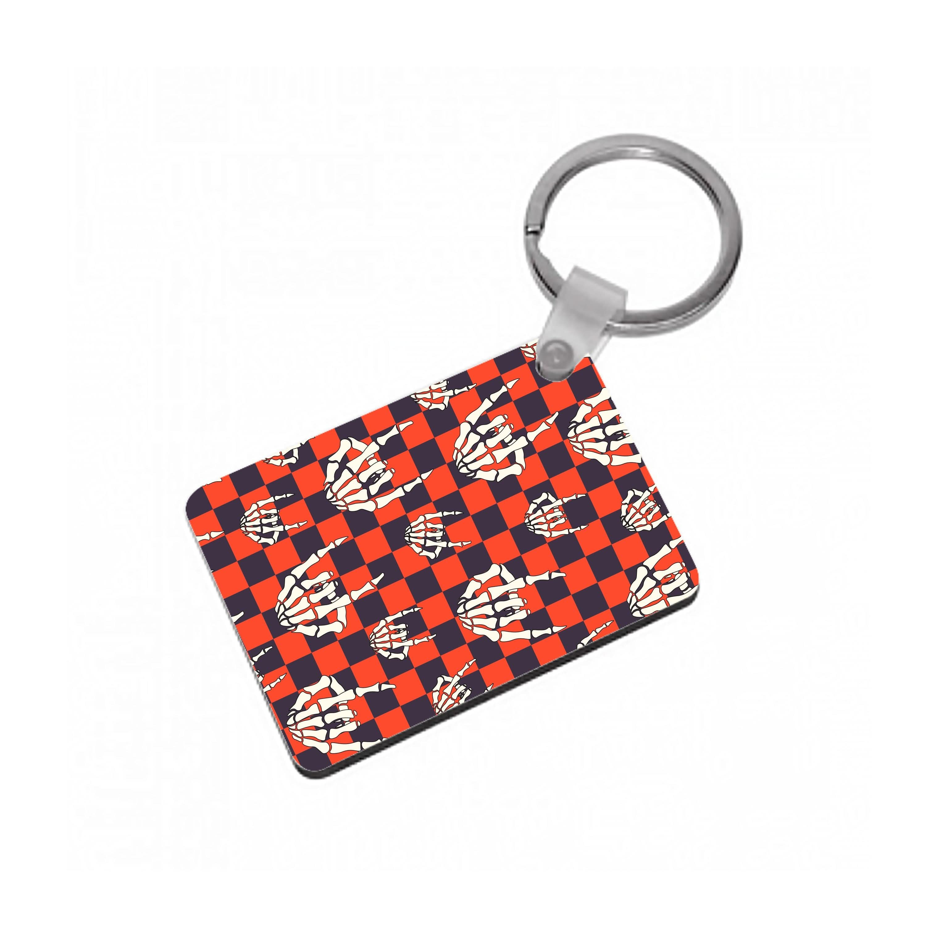 Rock On Skeleton Orange Keyring