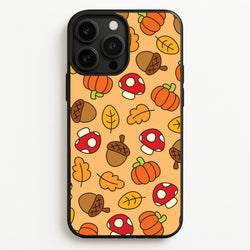 Cartoon Autumn Icons Pattern iPhone 13 Pro Max Case
