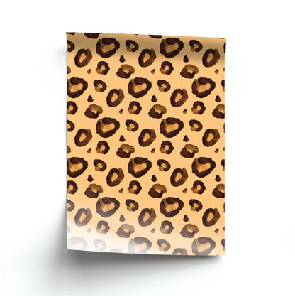 Watercolour Cheetah Print Poster