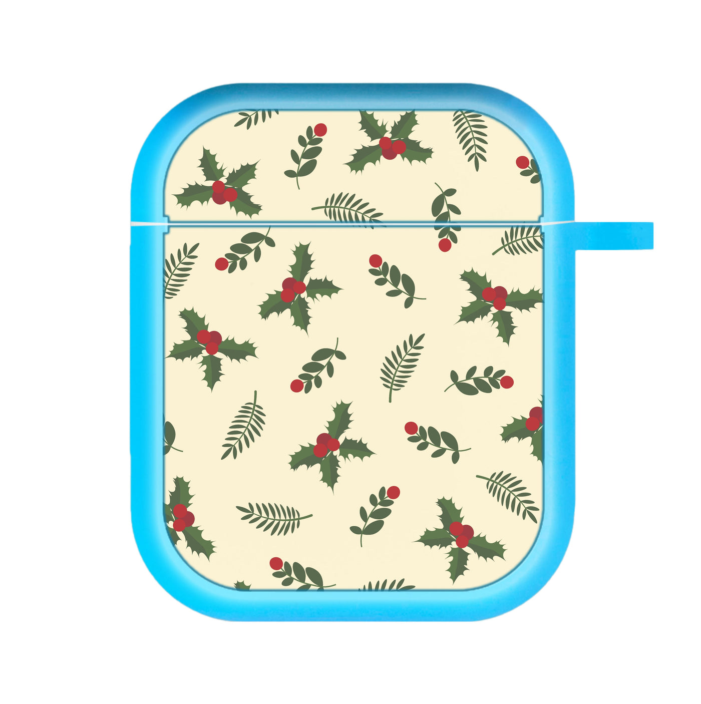 Holly Green Pattern AirPods Case