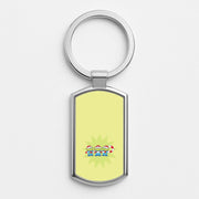 Cute Green Aliens Candycane Luxury Keyring 1
