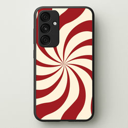 Peppermint Swirl Pattern Galaxy A55 Case