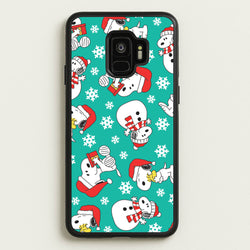 Christmas Cartoon Beagle Pattern Galaxy S9 Case