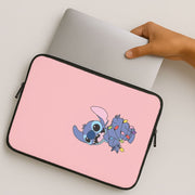 Cute Blue Alien Fairylights Laptop Sleeve 2