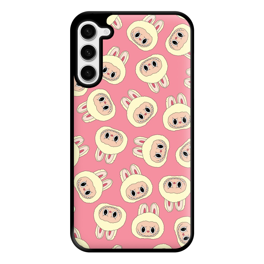 Cute Cream Monster Face Pattern Galaxy S23 Plus Case