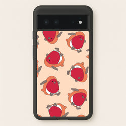 Christmas Robin Plush Pattern Google Pixel 6 Case