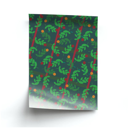 Mistletoe Pattern Poster