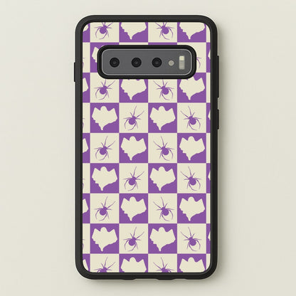 Spiders And Ghosts Checkered Pattern I Galaxy S10 Plus Case