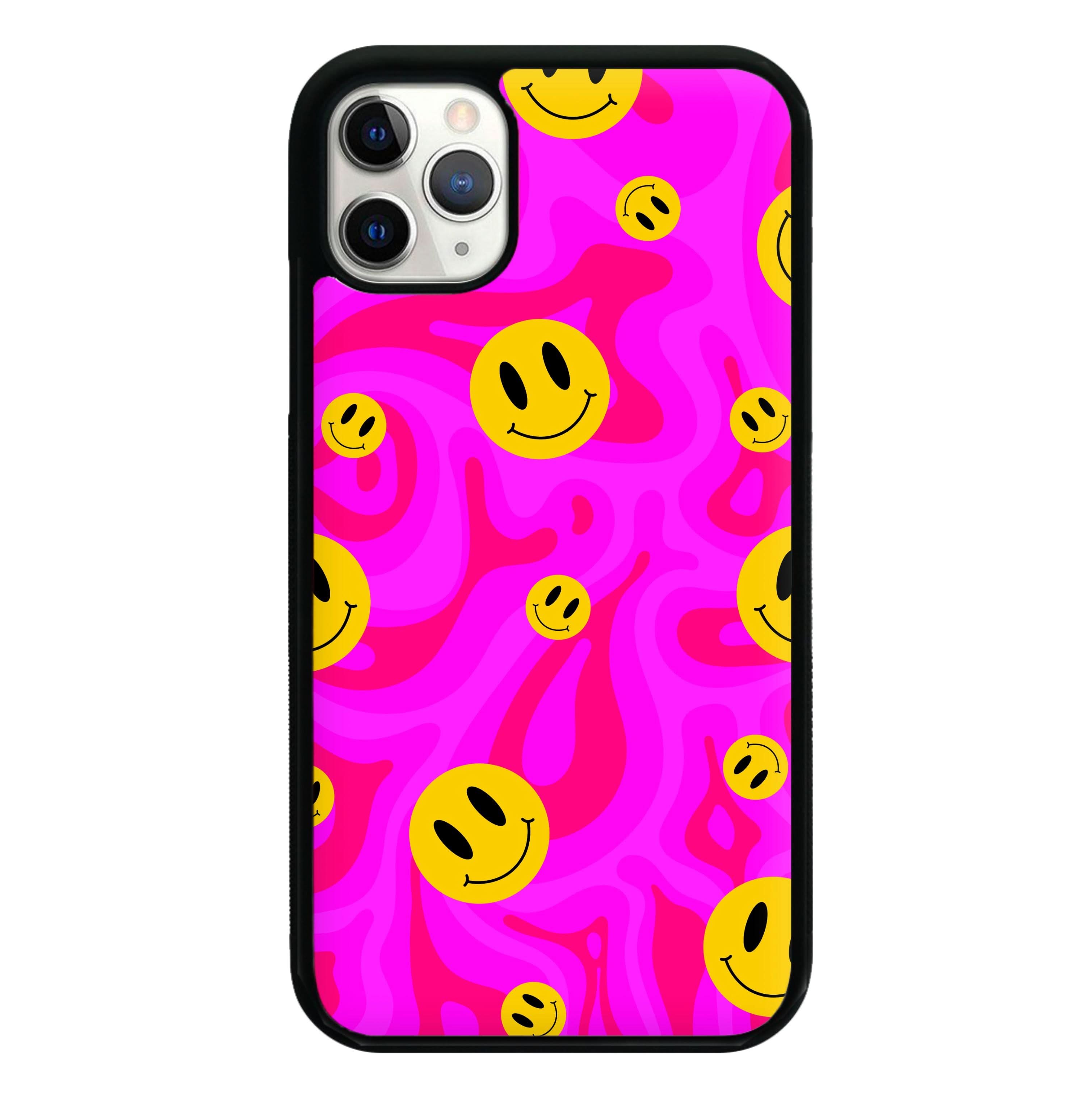 Pink Wavey Smileys Pattern Phone Case