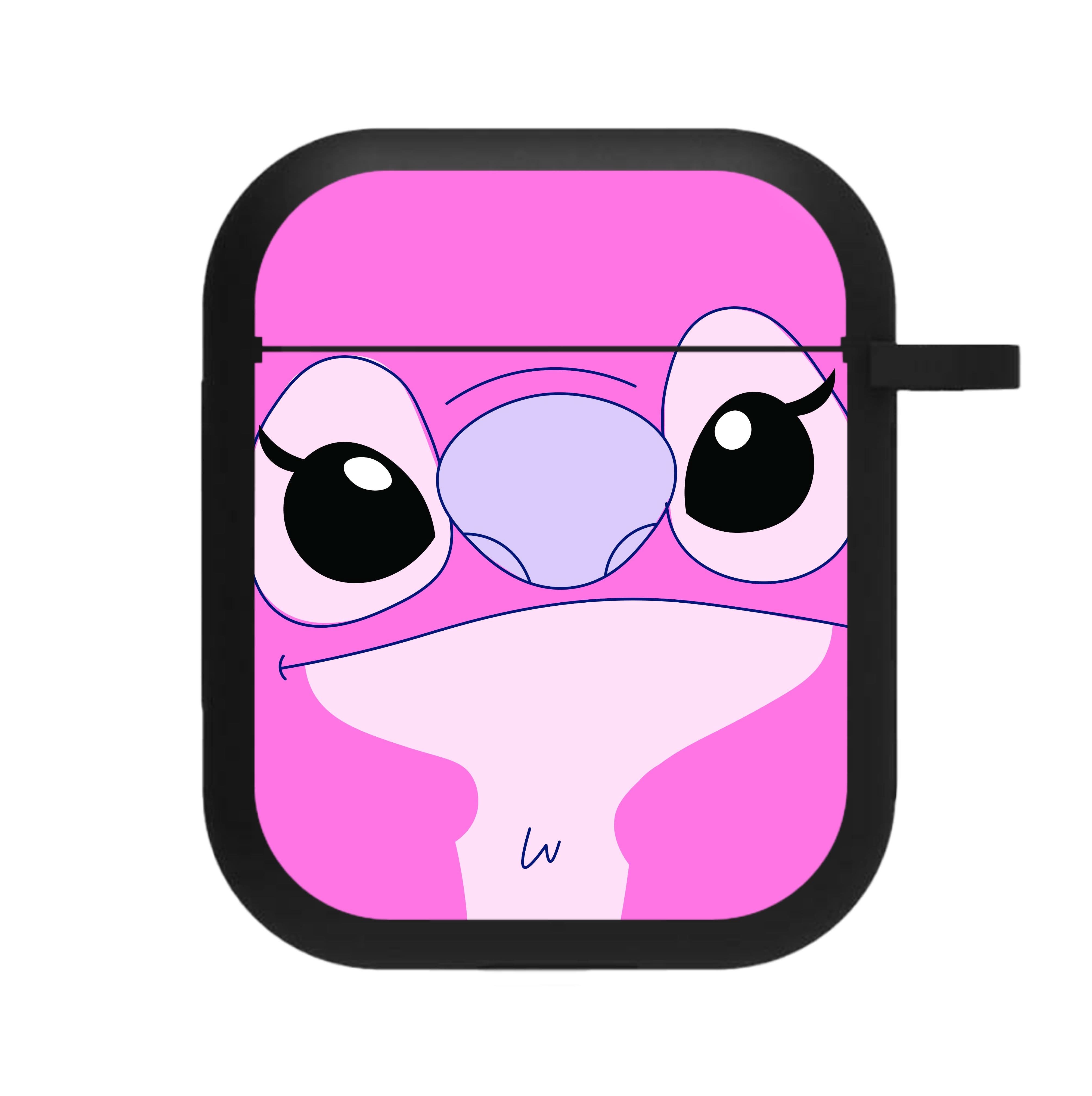 Cute Pink Alien Face AirPods Case